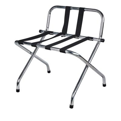 China Bedding Piece Set Hotel Metal Folding Luggage Rack With Back for sale