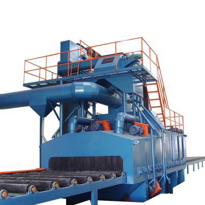 China Automatic Outdoor Rust Removal Equipment Roller Conveyor Shot Blasting Cleaning Machine for sale