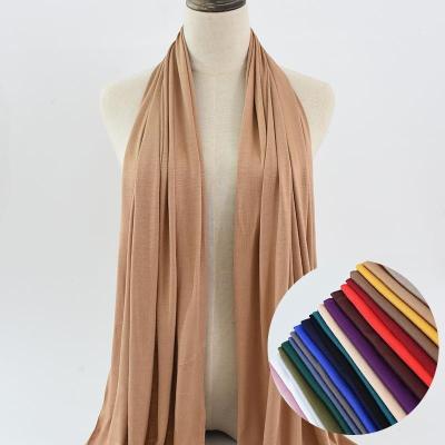 China Daily Life Wear Wholesale Solid Color Plain Cotton Cloth Ethnic Women Hijabs Shawl Cotton Modal Headscarves Long Scarves for sale