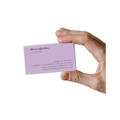 China Wholesale Education Custom Printing Purple Pink Simple Design Business Card Paper Factory Price Cheap Business Card Printing for sale