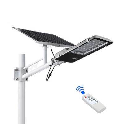 China ROUTE 60w Remote Control All In Two Street Lights Solar Street Light With Solar Panel for sale