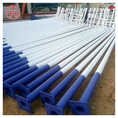 China Street Customized Outdoor Hot Dip Galvanized 2-5mm Thickness Solar Street Light Poles for sale