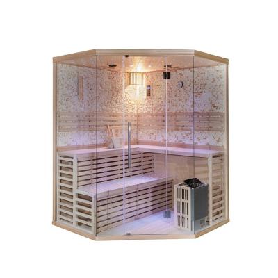 China Computer Control Panel Attractive traditional steam sauna bath wooden room for sale