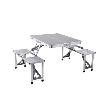 China Durable China Outdoor Portable Aluminum material Alloy Folding Table Outdoor 4 Person Picnic Party Dining Camping tables with 4 chairs for sale