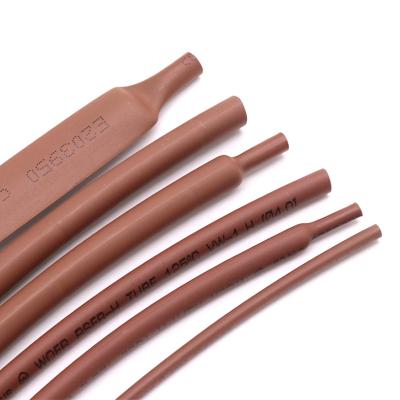 China Diameter 1 2 3 4 5 6 7 8 9 10 12 14 16 20 25 30 40 50 Mm Brown PE Heat Shrink Tube 2:1 Polyolefin Heat Cable Sleeve Insulated for sale