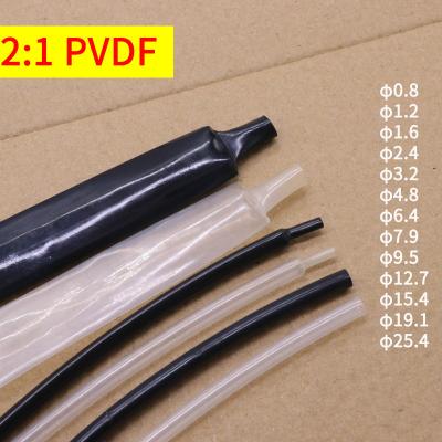 China PVDF PVDF Heat Shrink Tubing 2:1 Cable Sleeve Half Hard High Temperature Black Clear Shrink Tubes for sale