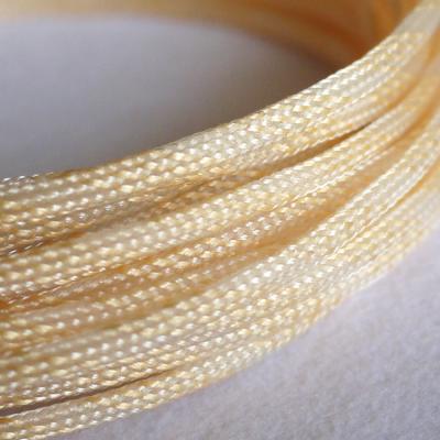 China Clear Gold PET Braided Wire For Sleeving Insulated Cable Tight High Density Protective Expandable Sleeving Colorful for sale