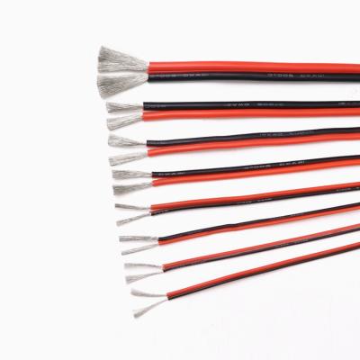 China Wire Wrap Silicone Wire 2pins 18AWG Rubber Extra Soft Insulated Double Core Electrical Cable High Temperature Copper Sheaths LED Lamp Line for sale