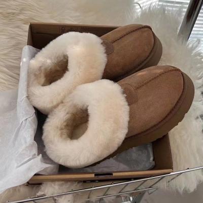 China Cushioning thick-soled fur integrated women's snow sheep wool mouth women's clothing shallow outside spilled pure cotton warm boots boots. for sale