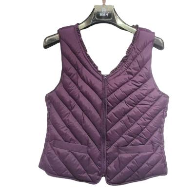 China Keep the new warm winter zipper lace wool sheepskin vest windproof and cold down outdoor daily casual warm women's clothing. for sale