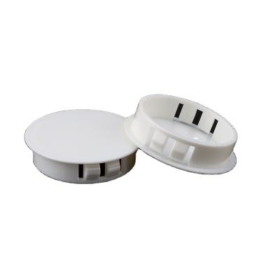 China Easy - Installation Cheap Round Knob Nylon Plastic Pure White Snap Panel Cover Low Price Plastic Hole Cover for sale