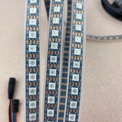 China Hotel DARKEN Addressable Full Color PCB 96leds/m WS2815 DC12V RGB 5050 LED Strip; 3m/reel; waterproof in silicon tube; IP66 for sale