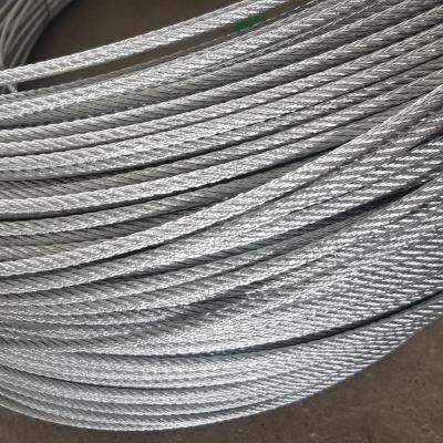 China Uniform Bright Outdoor Galvanized Steel Wire Rope, Steel Wire Rope, Stainless Steel Wire Rope With Plastic Coated for sale