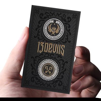 China Custom Unique Gold Sublimation Printing China Manufacture Logo Business Card High Quality Black for sale