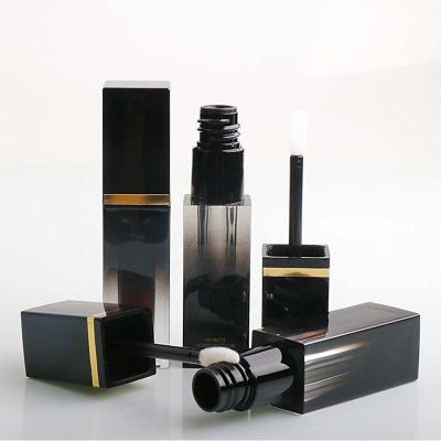 China Luxury Manufacturer Custom Empty Unique Gradient Black Lip Gloss Tubes With Logo for sale