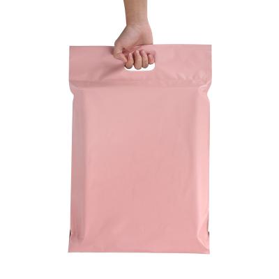 China Eco Friendly Nice Printing Customize Logo Tote Bag Mailer Bubble Pink Padded Poly Envelope With Handle for sale