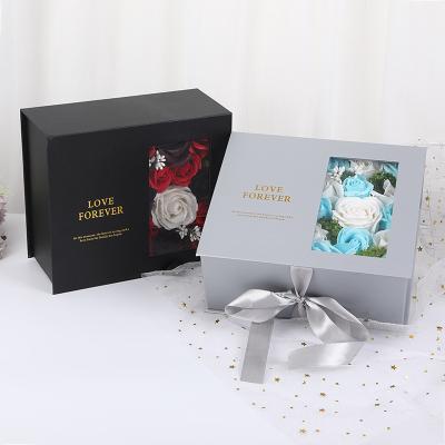 China Recycled Materials Best Logo Eco Friendly Custom Wholesale Gift Packaging Luxury Paper Watch Gift Box Rose for sale