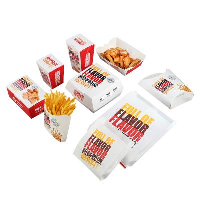 China Recycled Materials Disposable Quick Fold Food Container Fried Chicken Custom Packaging Boxes for sale