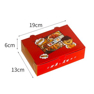 China Custom Portable Recycled Materials Container Fast Food Folding Fried Chicken Packing Box for sale