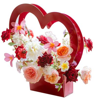 China Wholesale Recyclable Single Layout Rectangle Cardboard Packaging Luxury Store Gift Wrap Heart Shaped Box for sale