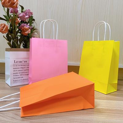 China Wholesale Disposable Custom Twisted Handle Kraft Paper Food Paper Bags With Your Own Logo for sale