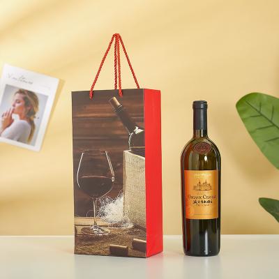 China Recyclable Elegant Paper Shopping Bag Logo Custom Paper Bags For Wine for sale