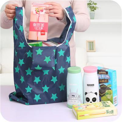 China Poly Folding Custom Printed Reusable Shopping Bags for sale