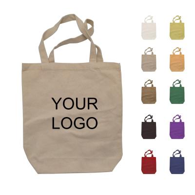 China Recyclable Promotional Personalized Reusable Canvas Cotton Canvas Tote Bags With Custom Printed Eco Friendly Women's Logo for sale