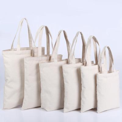 China Reusable Simple Wholesale Tote Bags Handled Recycled Canvas Shopping Custom Bag for sale