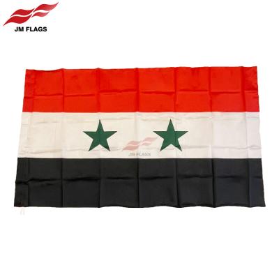 China No Fade Wholesale 3*5 Ft Large Flags Holiday Events Decoration Syrian Arab Polyester Custom Syrian Arab Flags for sale