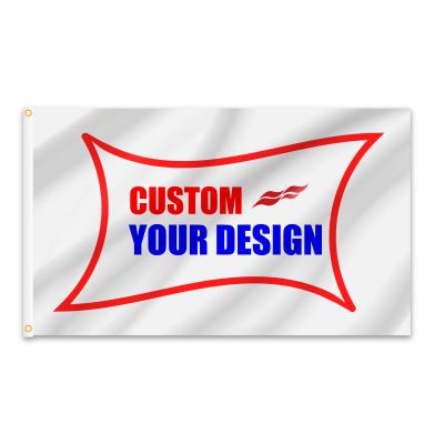 China 3*5 Ft Waterproof Wholesale Customized Flags Advertising Flags Waterproof 100D Polyester Custom Flags for sale