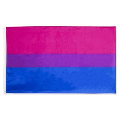 China Cheap FLYING 5*3ft Banner Pride Day Parade Decoration LGBT Bisexual Rainbow Flags Bisexual Flags for sale