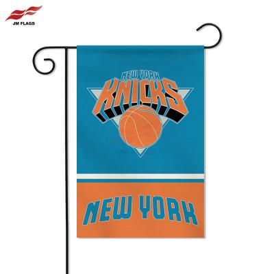 China 12*18 Inch Basketball Decoration NBA Basketball Teams Waterproof Cheap Court Marks Both New York Knicks Yard Side Flags for sale