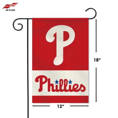 China No Fade Cheap 12*18 inch Baseball Decoration Baseball Teams Yard Flags Side Philadelphia Garden Flags for sale