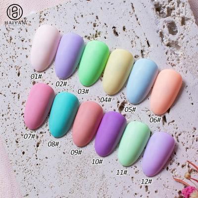 China Colorful Rainbow Environmental Friendly Material And Stylish 2 In 1 UV Gel Nail Polish for sale