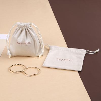 China Latest Design Multifunctional Luxury Drawstring Velvet Jewelry Bag Pouch Recyclable With Logo Custom for sale