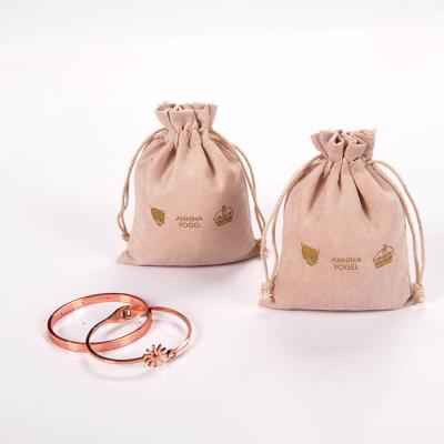 China Wholesale High Quality Eco Friendly Custom Jewelry Large Drawstring Jewelry Necklace Velvet Ring Packaging Bag Pouch for sale