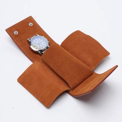 China Jewelry/gift ect. Custom Made Travel Watch Storage Bag Pouch Gift Outdoor Genuine Leather Protective Bag For Watch for sale