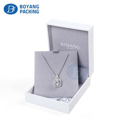 China Eco-friendly Velvet Insert Jewelry Box Ribbon Gift Jewelry Box Packaging High End Necklace for sale