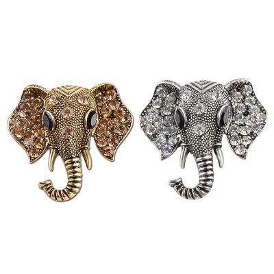 China ALLOY vintage rhinestone lucky elephant brooch pin lapel pins mujer brooches mujer animal vintage unisex for sale