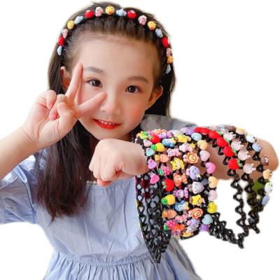 China Cute Charming Cute Cute Wave Resin Cartoon Hair Girls Fashion Anti-skid Headband For Kids for sale