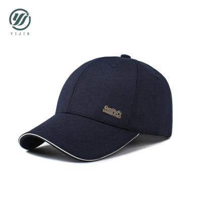 China JOINT Football Baseball Caps Royal Blue Cotton Golf Hat With Sandwich for sale