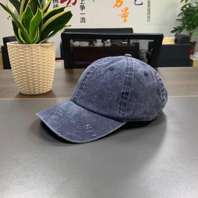 China JOINT Manufacturer Golf Hats Wholesale Vintage Structured Denim Washed Plain Distressed Low Profile Dad Hat Baseball Cap for sale