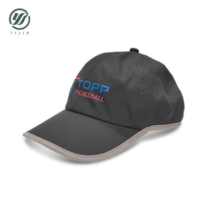 China COMMON 100% Polyester Black Nylon Vacuum Sport Cycling Breathable Running Dry Fit Hat With Print Logo for sale