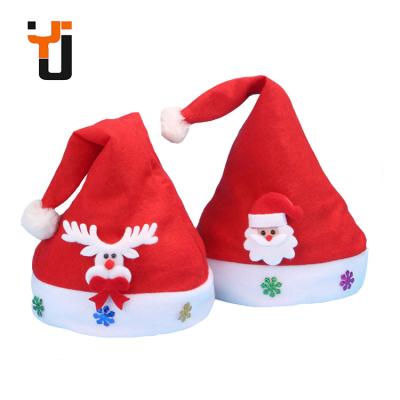 China Use Newest OEM Cute Kids DIY Santa Clause And Reideer Hat Merry Christmas Red Hat for sale