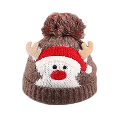 China COMMON Funny Christmas Baby Cartoon Moose Plush Kids Skull Beanie Skullcap for sale