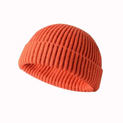 China Loose COMMON Fashion Fisherman Beanie Elastic Brimless Knitted Simple Short Hat for sale