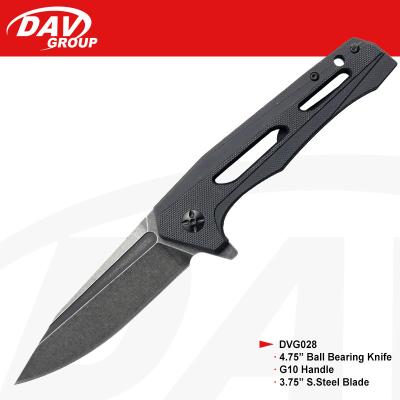 China Quick-Change 4.75 Inch Coated & Washed Black Stainless Steel Blade Folding Knife For Outdoor Utility for sale