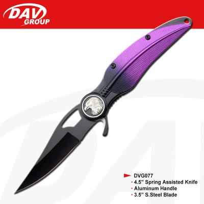 China Non-variable purple knife self-defense outdoor tactical knife for hunting and survival for sale