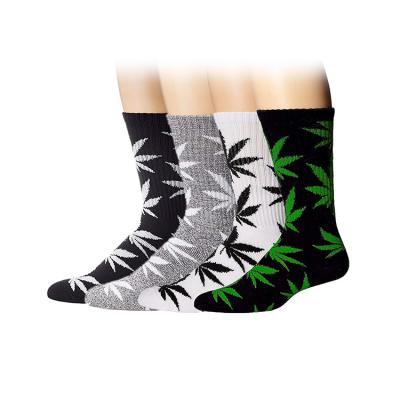 China Men's hip hop cotton fashion street socks maple pot leaf crew weed loose weed socks QUICK DRY QUICK DRY for men's streetwear for sale